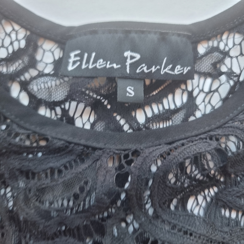 Black textured dress size small by Ellen Parker